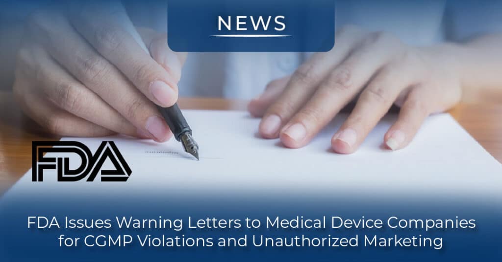 FDA Issues Warning Letters