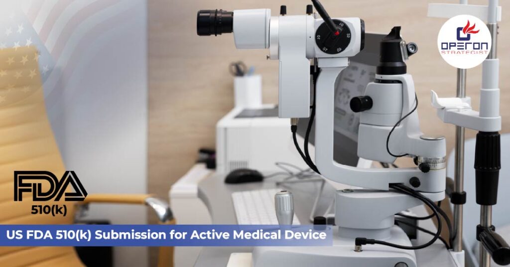FDA 510(k) submission for active medical devices